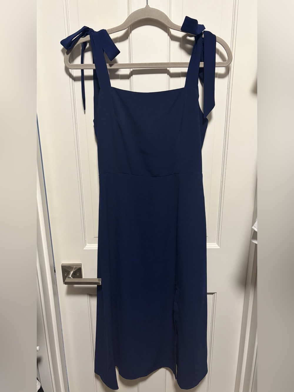 Petal & Pup Navy Laurel Tie-Shoulder Maxi Dress